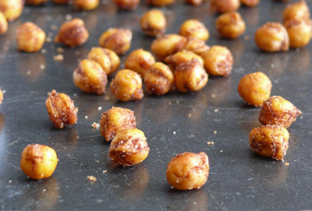 Crispy Cinnamon Chile Chickpeas the perfect nut free snack