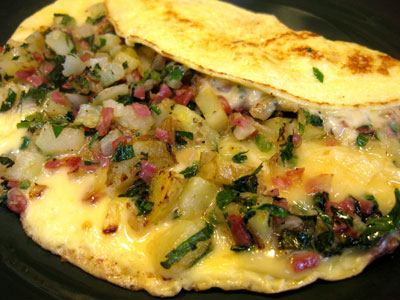 omeletbaconpotatoescheddar