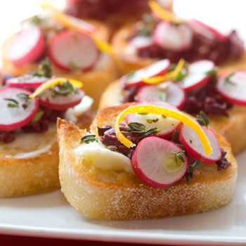 ripe radish crostini