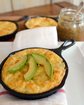 eggs baked.avocado