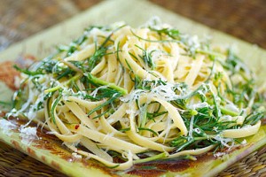 Fettuccine with Agretti, Lemon, and Olive Oil