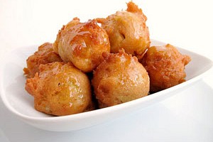 Apple Fritters with Honey Syrup