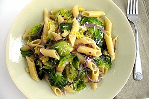 Pasta with Sautéed Brussels Sprouts
