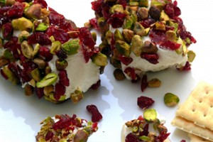 Goat Cheese with Cranberries & Pistachios