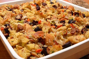 Fig-and-Almond Bread Stuffing with Fennel
