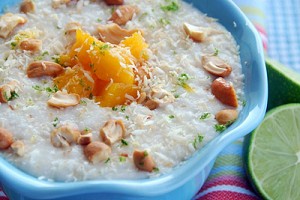Coconut-Lime Rice Pudding with Mangoes