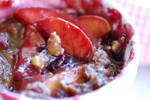 Nectarine and Raspberry Crumble. It's Not a Cobbler or a Crisp.
