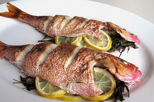 Baked Red Snapper with Lemon and Tarragon
