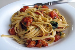 Pasta with Roasted Cherry Tomatoes and Fresh Herbs