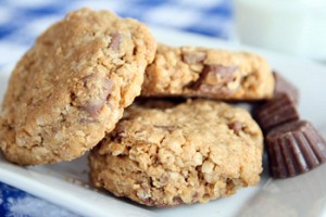 Triple Peanut Butter Oatmeal Cookies