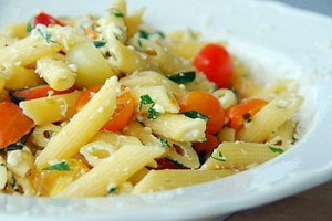 Penne with Fresh Ricotta and Baby Heirloom Tomatoes