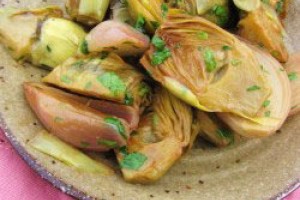 Brown-Braised Baby Artichokes with Lemon Herb Pan Sauce