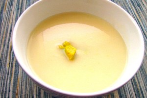 Chilled Corn Soup with Avocado