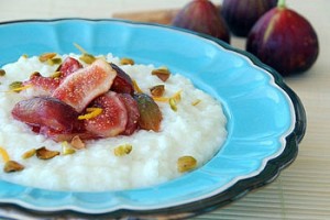 Dessert Risotto with Wine Poached Figs