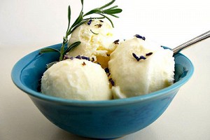Lavender-Crème Fraîche Ice Cream