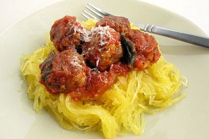 Chicken Meatballs with Spaghetti Squash