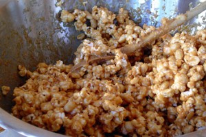 Honey Peanut Butter Popcorn