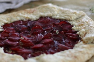 Plum and Toasted Almond Galette