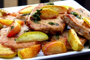 Pork Cutlets with Sweet and Sour Apples