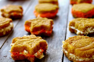 Pumpkin Spice Whoopie Pies Filled with Maple Cream