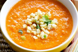 Roasted Red Pepper and Corn Soup