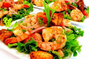 Shrimp and Cannellini Salad with Oregano-Chive Vinaigrette