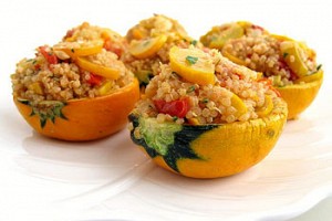 Summer Squash Stuffed with Vegetables and Quinoa
